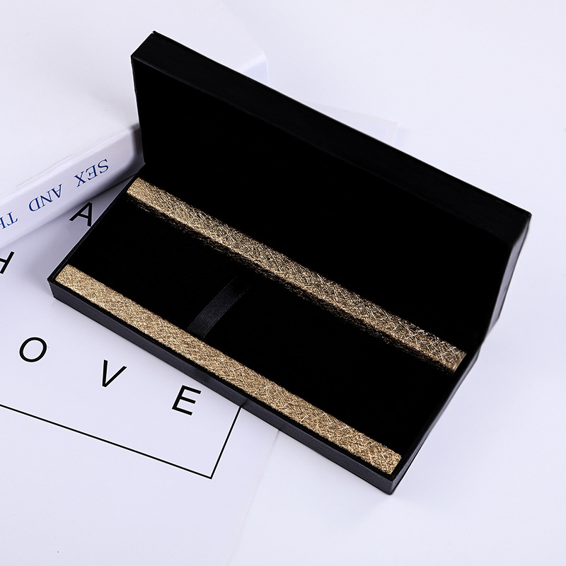 Caja de lápiz de regalo directo de fábrica caja de lápiz de papelería caja de lápiz de negocios borde dorado Borde de plata caja de lápiz caja de regalo logotipo personalizado