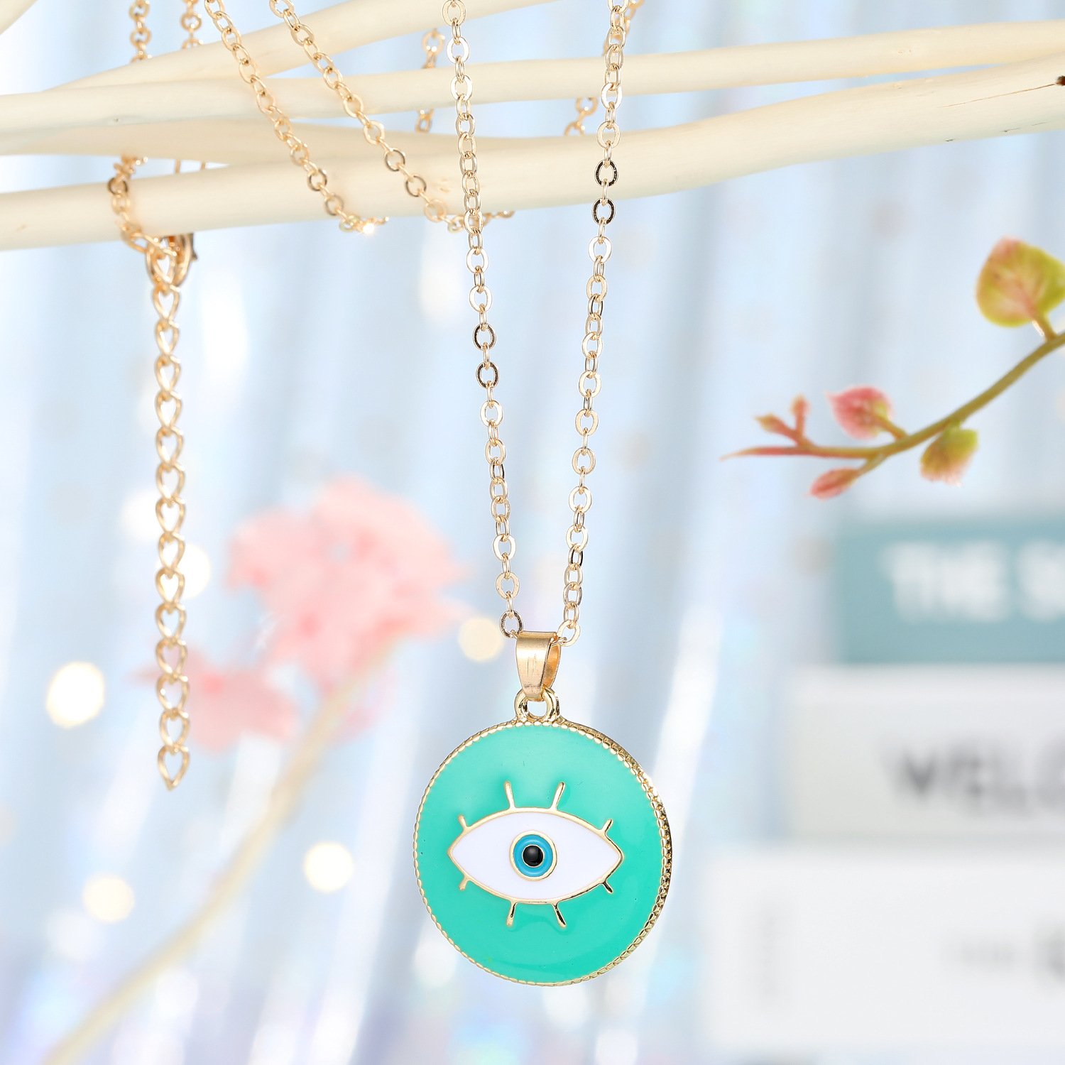 fashion jewelry Turkish blue eyes pendant necklace personality drop oil eyes necklace ladies accesso