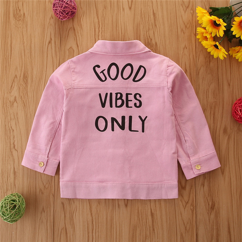 SAMGAMI BABY Wear Forårs- og Efterårsjakke til Piger, Koreansk Mode, Alsidig Børnefrakke med Bogstaver, Print_voghion.com