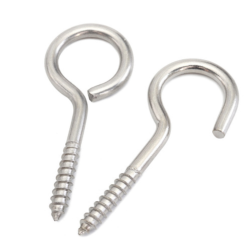 304 stainless steel sheep eye ring self-tapping screw sheep eye hook screw opening with ring hand screw wood screw self-tapping screw