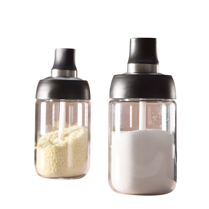 H997 tapa cuchara botella de condimento integrada condimento hogar tarro cocina sellada botella de condimento cepillo olla de aceite botella de miel