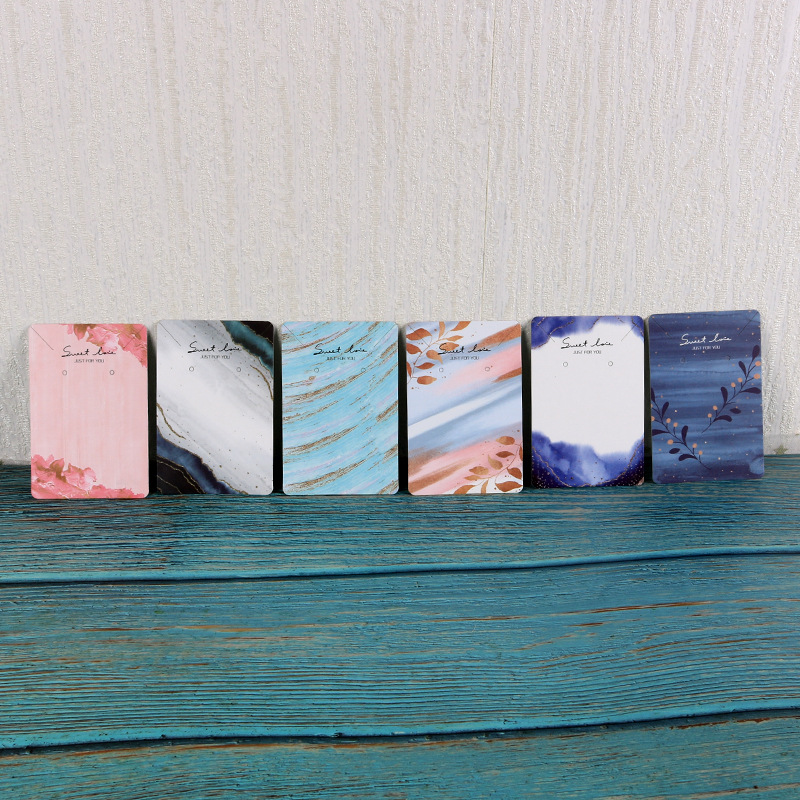 One piece wholesale European and American style earrings ear studs packaging cardboard small jewelry card label custom copper plate card in stock