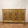 Thailand solid wood Entrance cabinet Southeast Asia style manual Gold foil Carved a living room decorate a living room Storage Partition cabinet