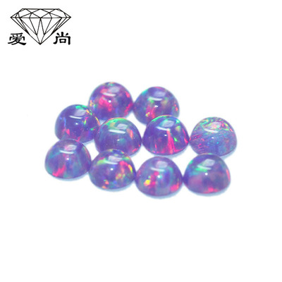 平底素面紫欧泊深色OP38DIY饰品配件美甲炫彩进口澳宝半圆2mm-8mm|ms