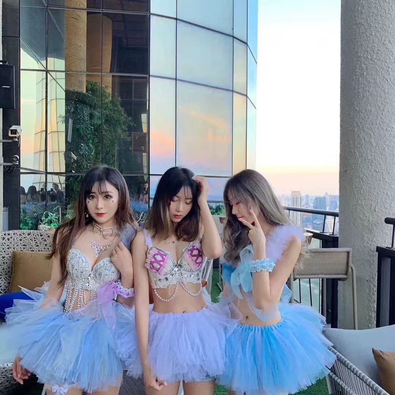 Холодная световая индивидуальная Princess BRA TUTU юбка рейв-набор сценическое обслуживание свет LED эффектов