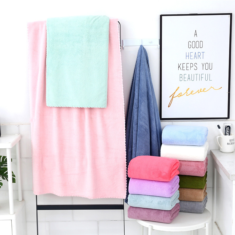 New baby towel coral fleece towel bath towel combination absorbent thick hand gift gift logo wholesale