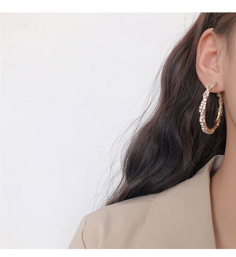 New Fashion Circle Metal Earrings Wholesale Nihaojewelry display picture 7