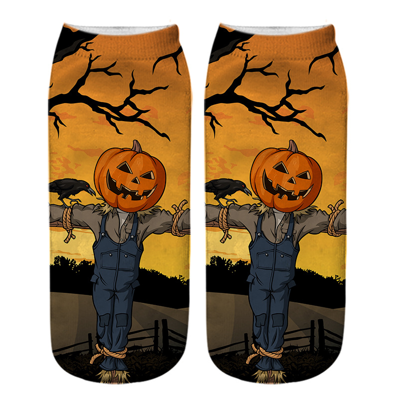 Women's Cute Pumpkin Polyester Cotton Printing Ankle Socks display picture 2