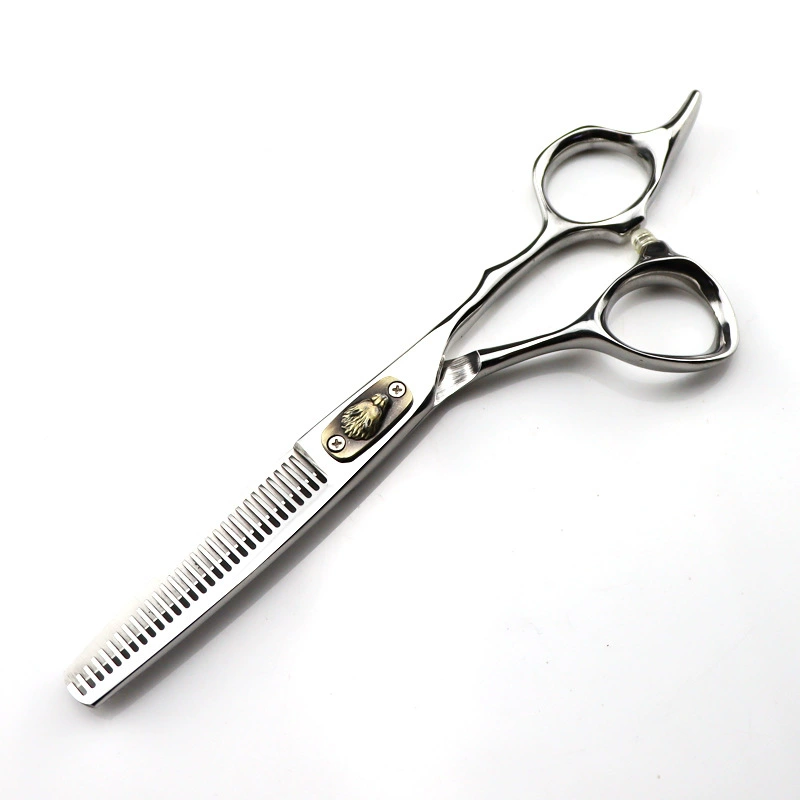6.0 -inch God Walker Thick Circle Wolf head Personalized hairdressing scissors flat scissors and cut teeth, bangs, cut thin cuts