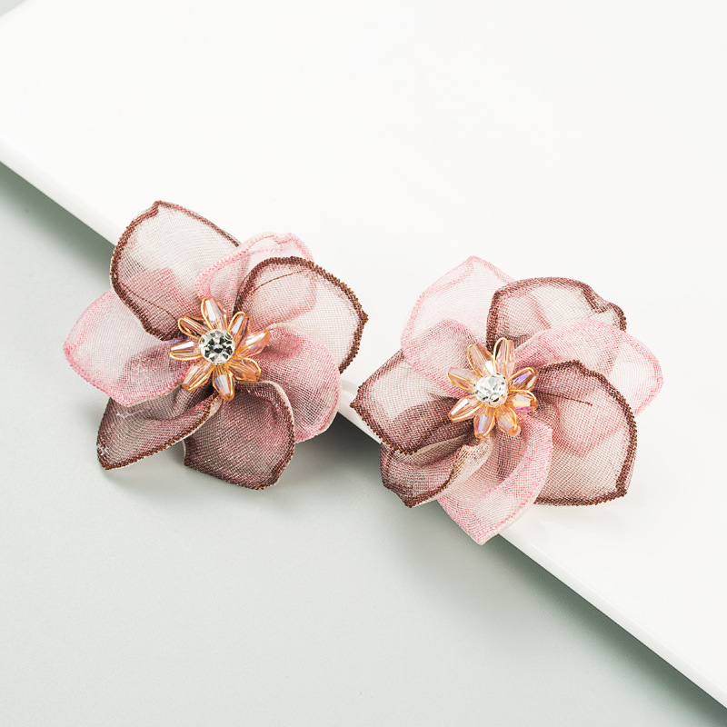 Boucles D&#39;oreilles En Cristal De Fleur De Fil display picture 6