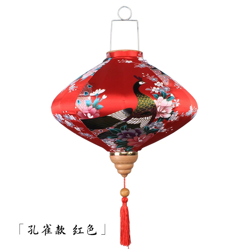 Chinese flashlight, festive Japanese lamp, peacock