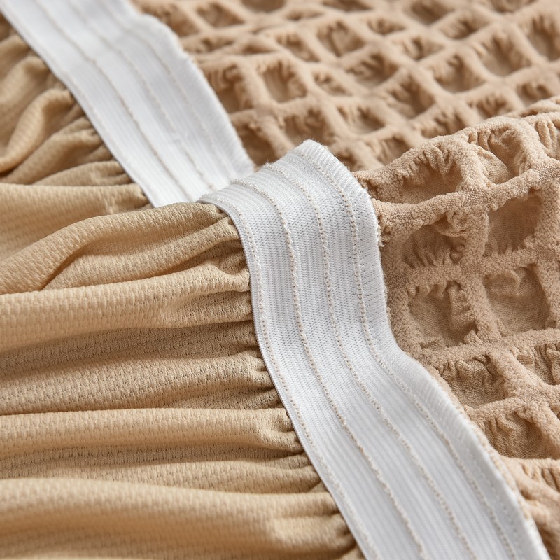 [HG48944-CRE-2-S] Funda de sofá con falda, cubierta 16556338 (Creamy White, 2-seater 120-170cm)