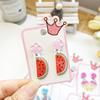 Cartoon fruit cute earrings, ear clips, accessory, Korean style, no pierced ears