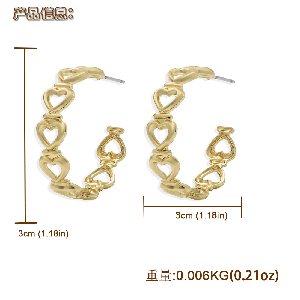 Exaggerated Fashion Metal C-shaped Earrings display picture 14