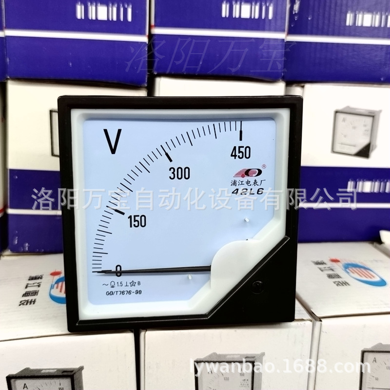 供应 中频机械指针交流电压表头42L6 450V尺寸120*120mm