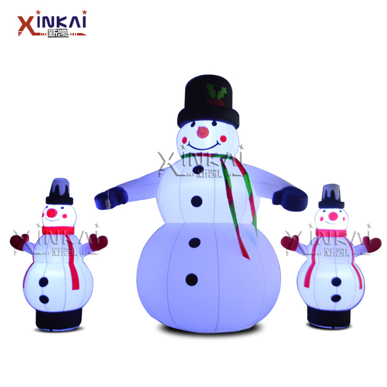 大型充气圣诞卡通雪人 充气圣诞节用品气模 场地布置卡通充气人偶