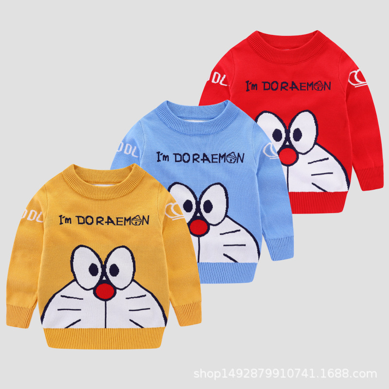 2020新款童装秋冬款男童毛衣卡通间色韩版宝宝儿童长袖圆领针织衫|ms