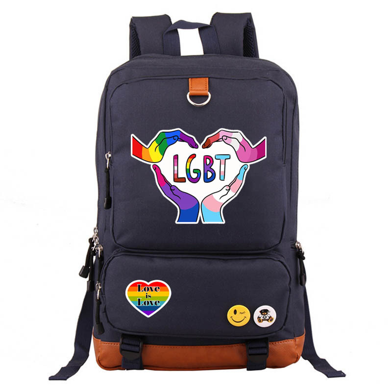 Waterproof 20 Inch Letter Rainbow Holiday Daily School Backpack display picture 1