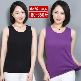 秋冬de绒保暖背心内衣女200斤300斤随心裁加肥大码厚加绒马甲