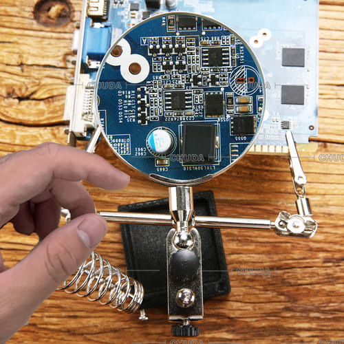 Rose Gonife 90mm multi-function welding with auxiliary clip spring metal optical lens magnifying glass 1086