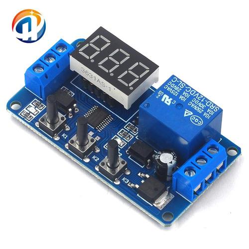1-Channel 12V Relay Module with Housing, Adjustable Trigger Delay, Cycle Timing for Making and Breaking Contacts