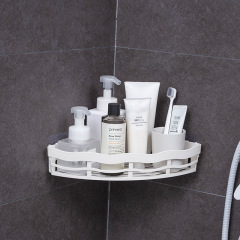 無痕免打孔三角廚房置物架 衛生間壁掛式洗漱架浴室塑料收納架