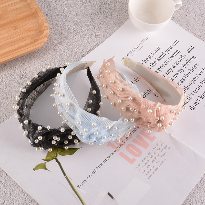 Korean Simple Pure Color Knotted Hair Band display picture 11