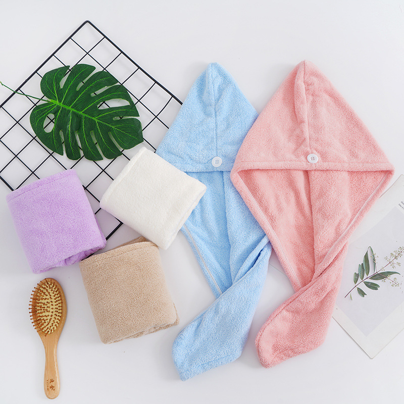 Coral velvet hair towel