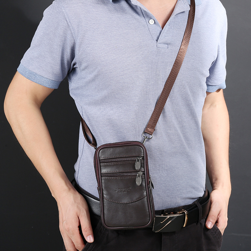 Manufacturers Selling Four-Layer Men's Large Backpack Multi-Functional Shoulder Bag Business Oblique Span Portable Office Mobile Phone Bag Item Picture