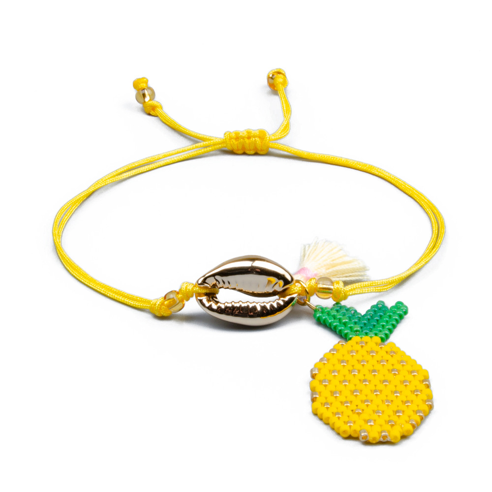 Européen Et Américain Dames Bracelet Fruits Ornement Miyuki Perle Tissé À La Main Ananas Ananas Amitié Corde display picture 5