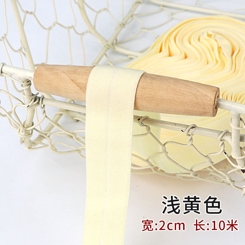 Tira de borde elástico de algodón accesorios de tela tira de borde de ropa de bebé cinta ropa interior banda elástica correa de tela plegable