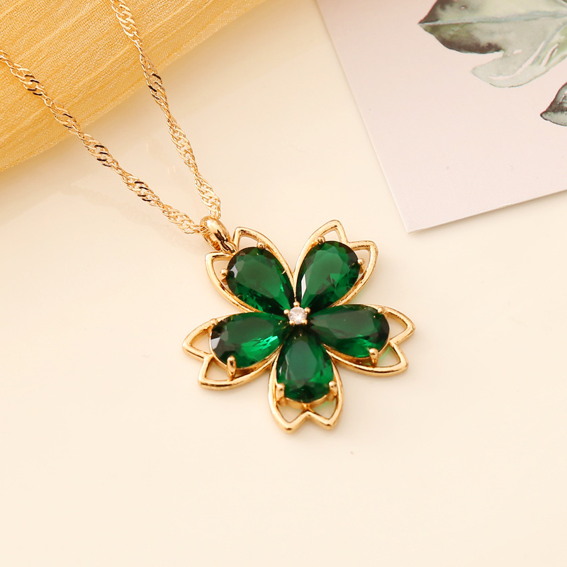 Alloy 18K Gold Plated Fashion Plating Flower Necklace display picture 12