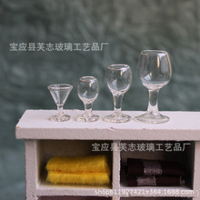 外网流行迷你仿真娃娃屋微缩手工玻璃杯玩具 酒文化精致摆件 定