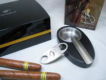 雪茄保湿盒 便携式雪茄盒 雪加加湿套装烟缸 剪一件代发
