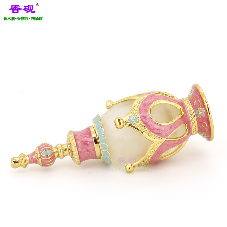 香砚25m皇冠头款涂粉红色油精油瓶摆件3.jpg