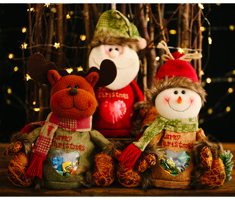 50g Weight Christmas Festival Creative Christmas Decoration Cartoon Tote Bag 12