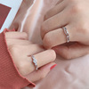 Fashionable universal zirconium suitable for men and women for beloved, ring, micro incrustation