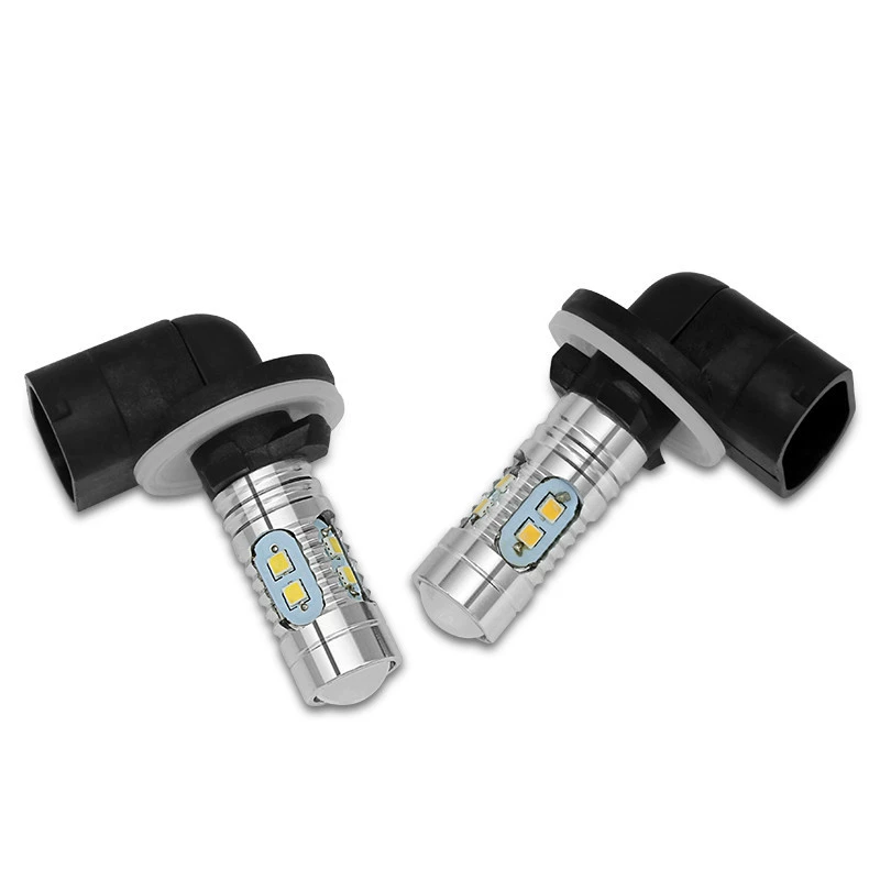 Автомобильная LED противотуманная лампа 881/880 10SMD 50W, серебристый алюминиевый высокомощный передний противотуманный свет