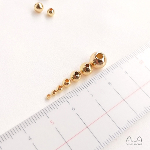 American 14k gold beads color-preserving glossy loose beads diy handmade beading accessories jewelry materials manufacturer direct supply