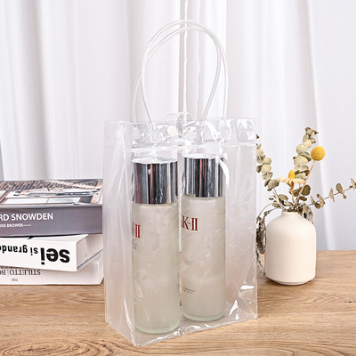 PVC塑料手提袋 洗漱用品广告袋透明PVC精美礼品包装袋 可定制LOGO|ru