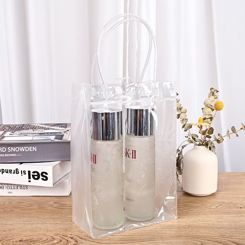 PVC塑料手提袋 洗漱用品广告袋透明PVC精美礼品包装袋 可定制LOGO|ru