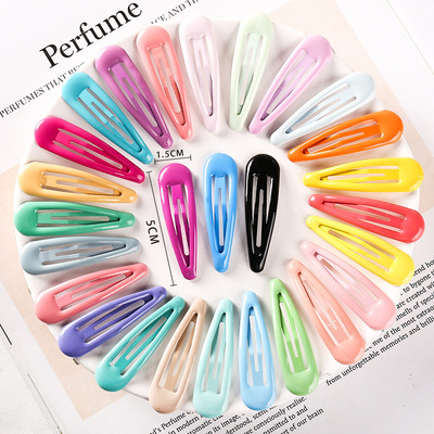 2pcs Hair accessories kids barrette cute color small hairpin water drop candy hairpin bangs side clip BB clip