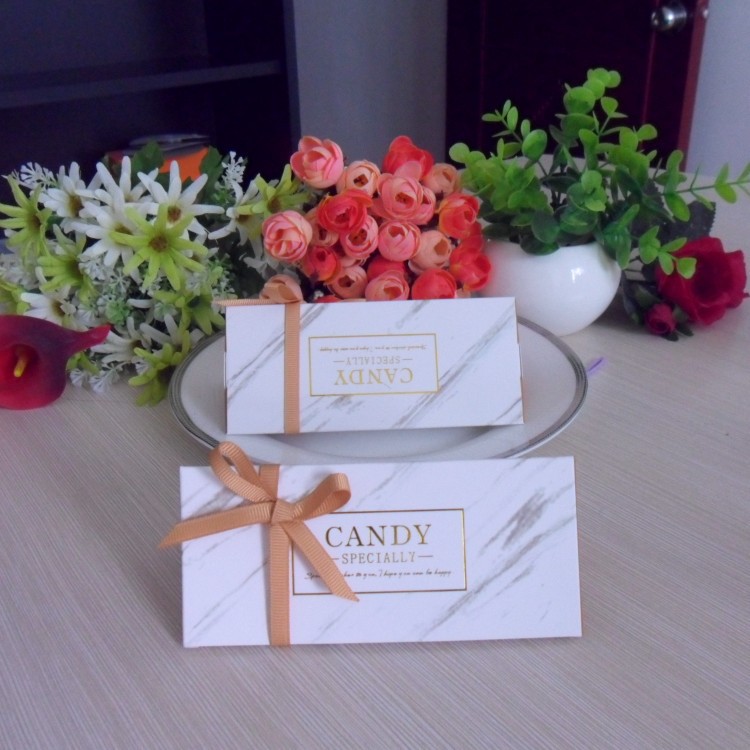 喜糖盒新款创意大理石纹费列罗小号三角糖果纸盒欧式结婚礼盒