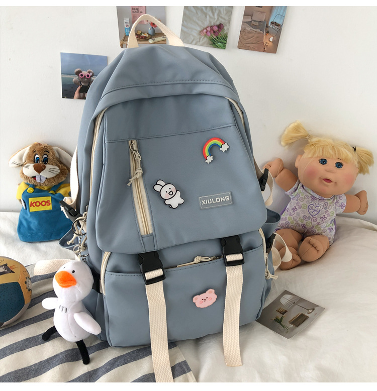 Neue Koreanische Kontrastfarbe Rucksack Mit Großer Kapazität Großhandel Nihaojewelry display picture 7