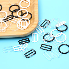 Nylon Bra Clasp 9+8+0 Black and White Transparent Underwear Shoulder Strap Adjustment Plastic Bra Clip Factory Wholesale