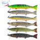 2Pcs Multi Jointed Fishing Lure 120mm/19.6g Hard Plastic Minnow Swimbait Trolling Bass Fishing Tackle