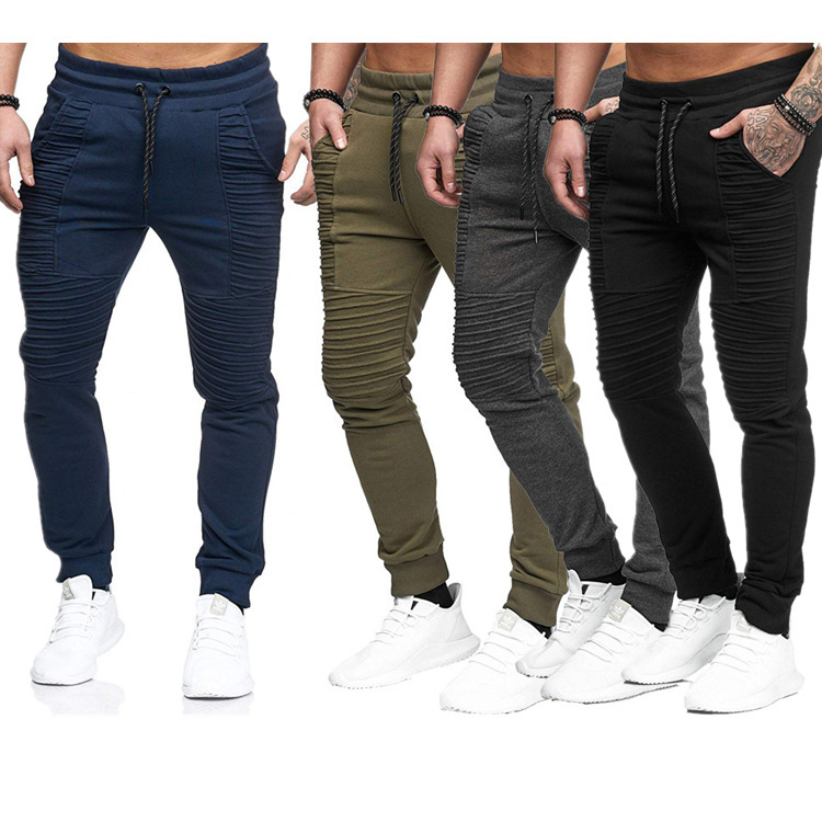 Men's Clothing Wish Men's Casual Autumn and Winter Design Personalized Men's Trousers Hip Hop Striped Fitness Pants_senzul.com