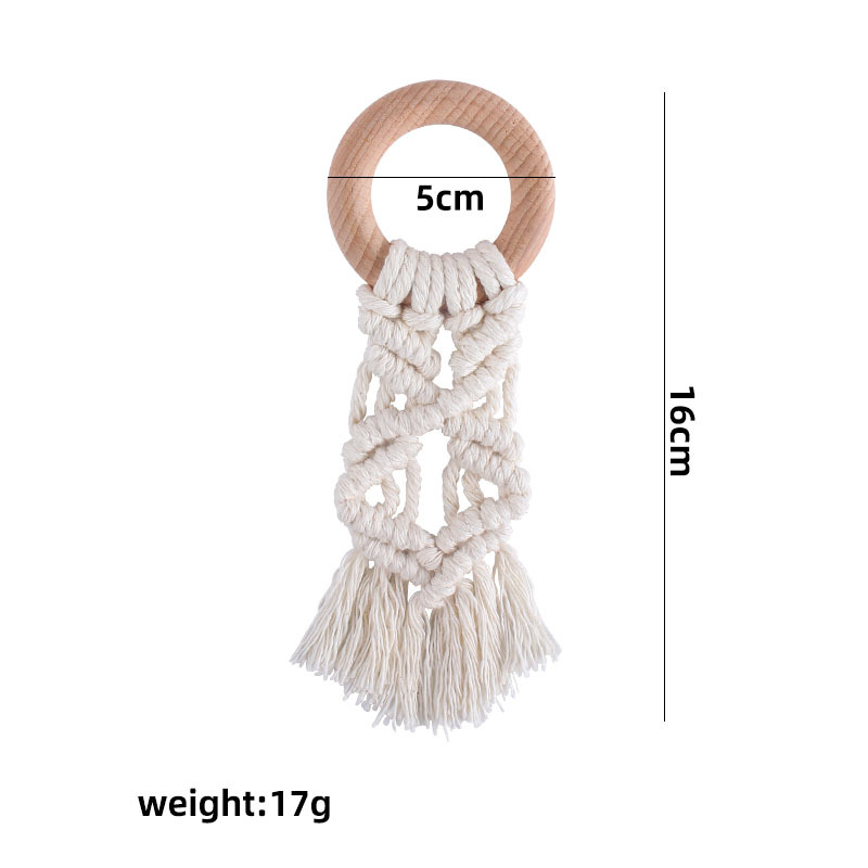 Bebé creativo juguete de haya mordedor nuevo tejido hecho a mano algodón cuerda dientes Shaper bebé dientes molienda palo