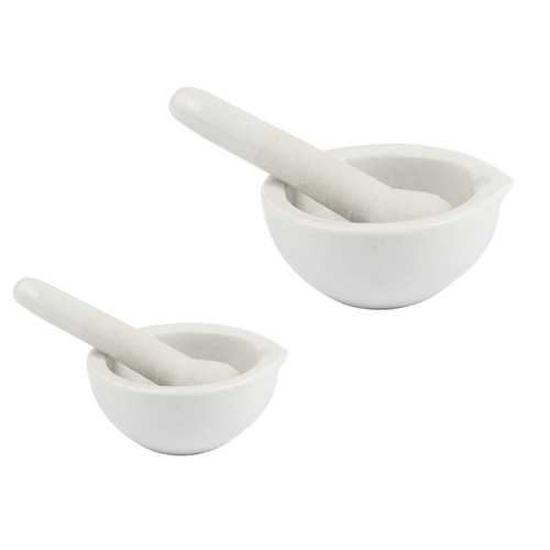Porcelain mortar, mortar, grinding medicine jar and bowl set with rod, middle and high school chemistry experimental equipment