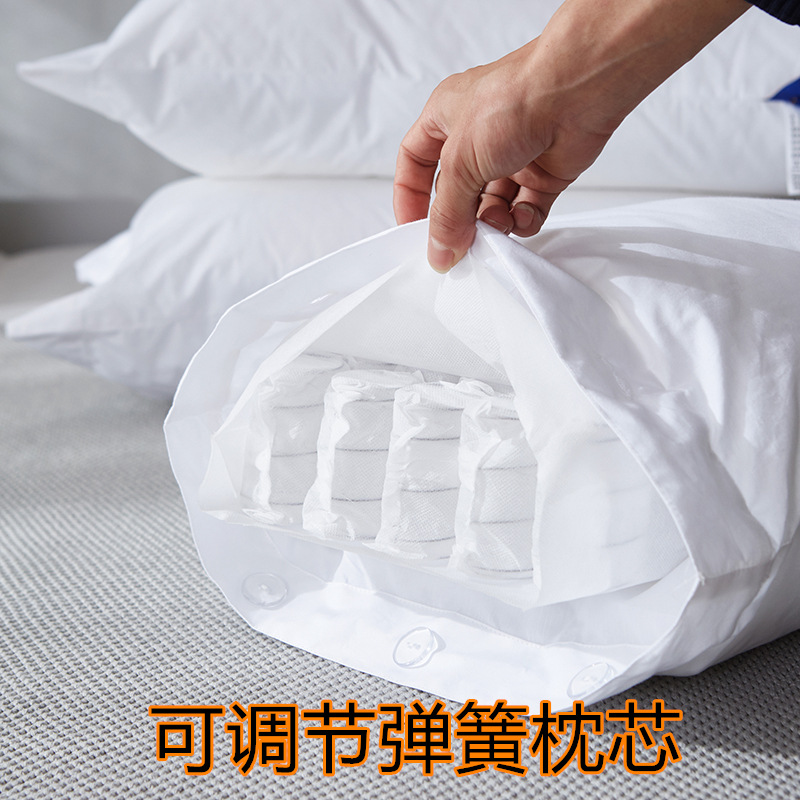 Manufactor Direct selling Cotton Pillow core Removable Washable Spring pillow deformation Stars hotel Four seasons pillow wholesale